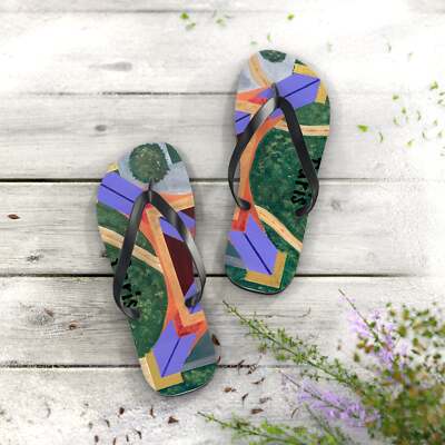 Paris Abstract Eiffel Tower Flip Flops