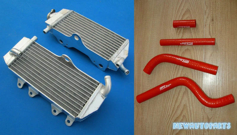 Blue L&R Alloy Aluminum Radiator + Hose For YAMAHA YZ125 YZ 125 2002-2004 2003 - Image 2 of 4