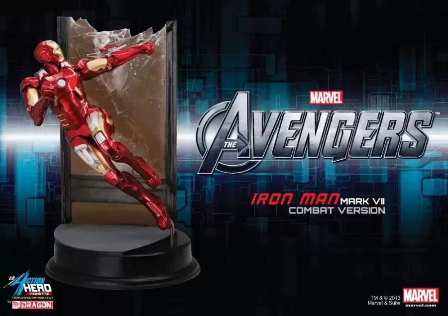 Dragon Models Avengers Iron Man Mark VII Combat Version 1/9 Action Hero Vignette - Image 3 of 4