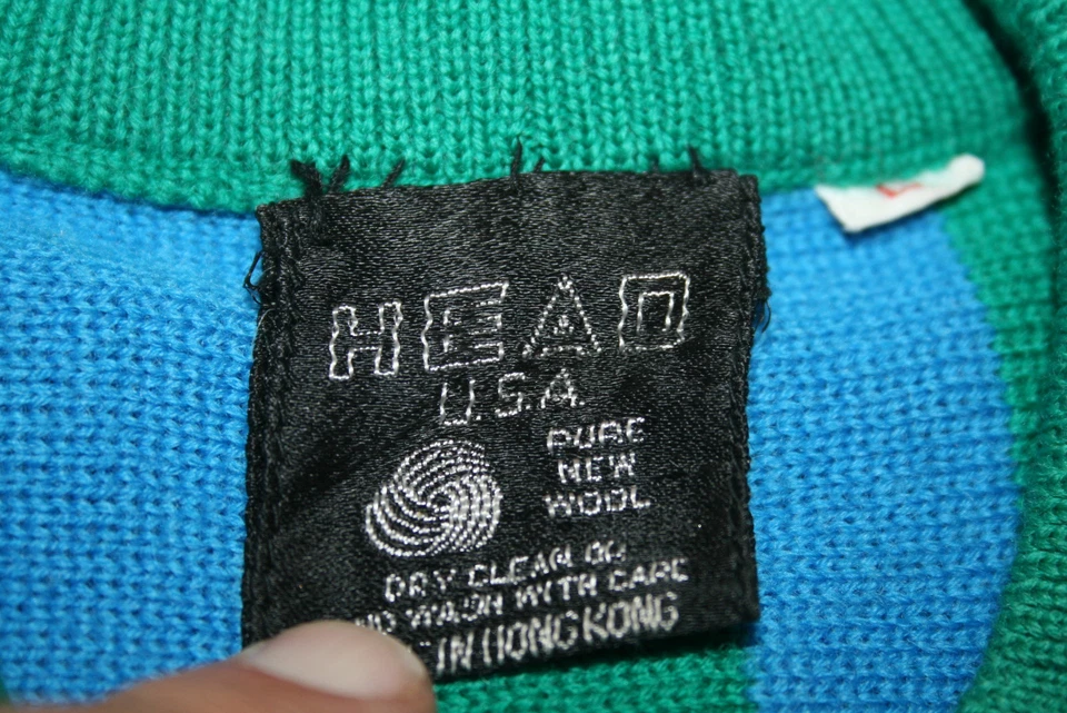 Tyrolia Head USA Vtg Retro Neon Wool Blend Ski Sweater Pullover Womes S Youth L - Image 4 of 4