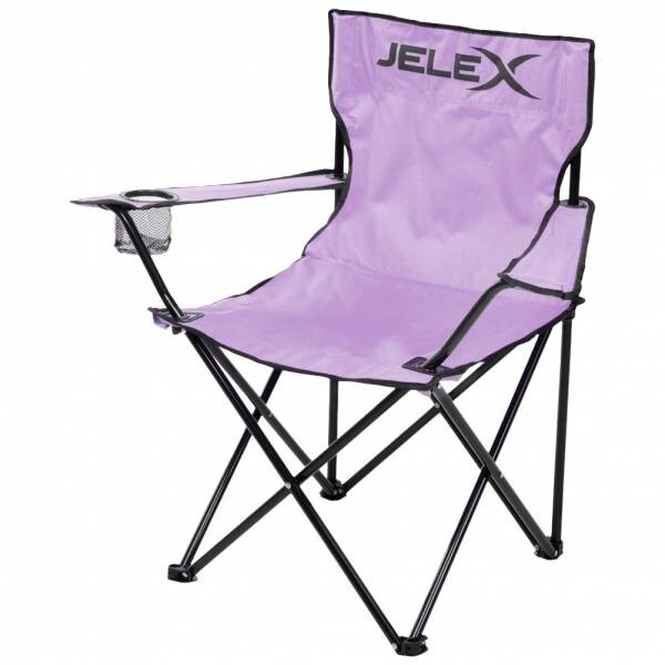 Chaise de camping violette JELEX Expedition en acier robuste et tissu impermeable