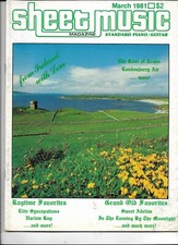 SHEEET MUSIC MAGAZINE------MARCH 1981