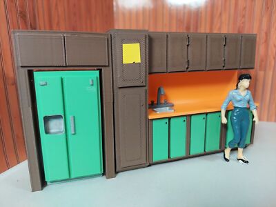 1:24 scale (half scale)this is for just the wall cabinets, fridge and tall cabi