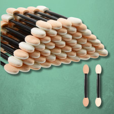 50 Eye Shadow Applicators Disposable Foam Makeup Brush Sponge Stick Palette