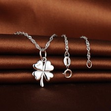 UNTERING Moderne Edelstahl-Halskette Mit Herz-Blume Produktbild-Vorschau 9