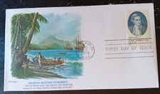 EXPLORER CAPTAIN COOK HAWAII RETURN TO HAWAII  1978  FLEETWOOD CACHET FDC UNADDR