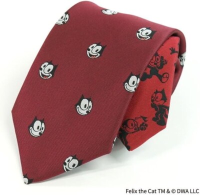 [Felix] the Cat, Necktie, UND49166, Red, The Cat Party, Polyester Character Tie