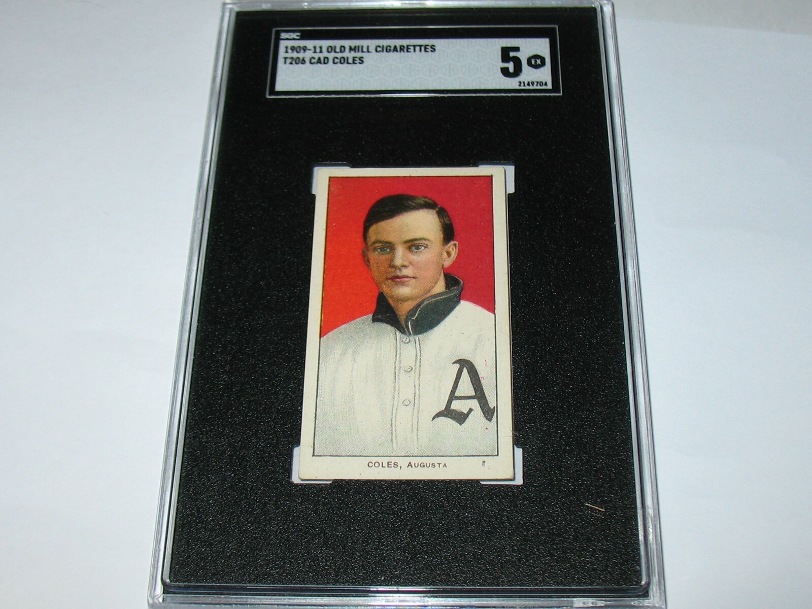 1909 T206 Cad Coles  SGC 5 EX ~ Augusta  ~Southern Leaguer~