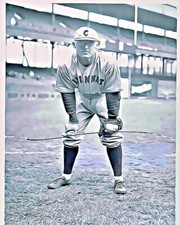 Chick Hafey DiamondArt Legacy 8x10 art photo Cincinnati Reds unsigned