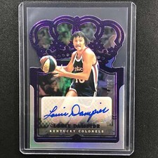 2021-22 Crown Royale Louie Dampier Crown Autographs Die-cut Purple 17/25