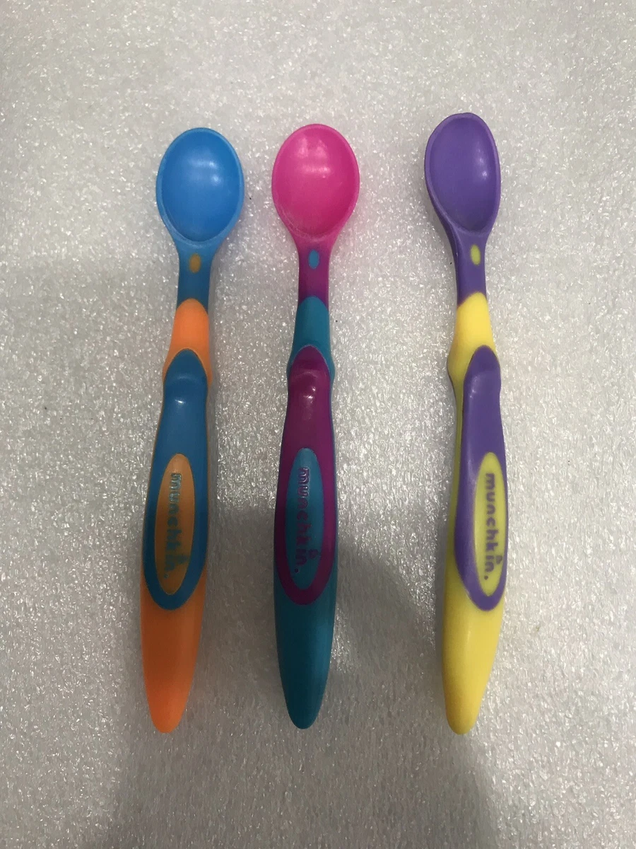 Set Of 3 Baby Toddler Munchkin Feeding Spoons Preowned