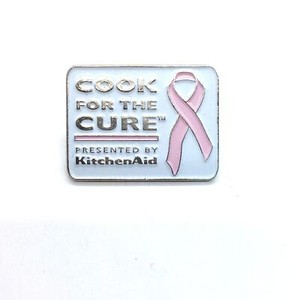 Cook For The Cure Kitchen Aid Pink Ribbon Breast Cancer Awareness Pin Lapel