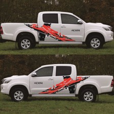 2x Black Red Stripe Cross Car Truck Offroad Body Graphics Decal Vinyl Sticker 2x Black Red Stripe Cross Car Truck Offroad Body Graphics Decal Vinyl Sticker