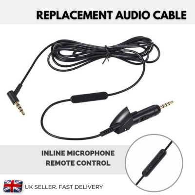 Ersatzkabel für BOSE Kopfhörer QC2 - QC15 mit Mikrofon & Audiosteuerung