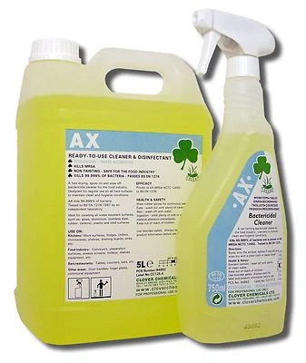 CLOVER CHEMICALS AX Bactericidal Disinfectant Cleaner KILLS 99.999% BACTERIA & MRSA Effective 242