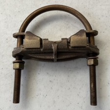 BKB Bronze #GUV3021 U-Bolt Grounding Clamp For 3-1/2” Rod Diameter 4-2/0 014-482