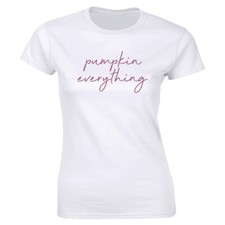 Pumpkin Everything White Short Sleeve T-Shirt for Women Autumn Tee