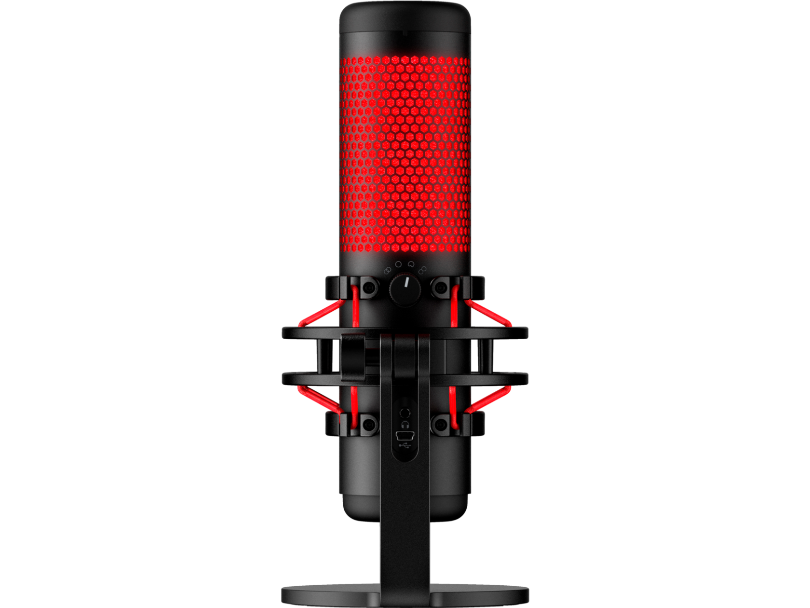 HyperX QuadCast - USB Condenser Gaming Microphone LED for PC, PS4/5 & Mac - Red