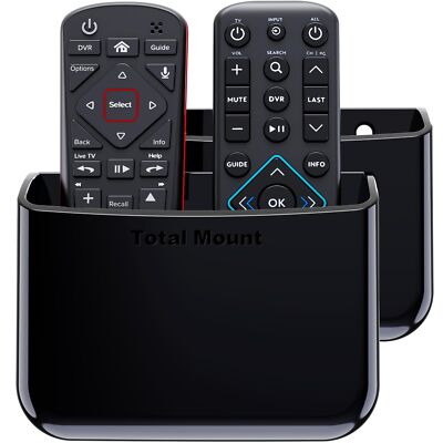 Universal Remote Control Holder   Attaches to Wall or Back of TV   Compatible...