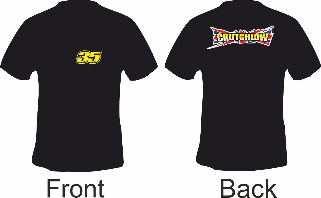 Cal Crutchlow Style Front And Back Printed Motorcycle Printed T Shirt in 6 Sizes