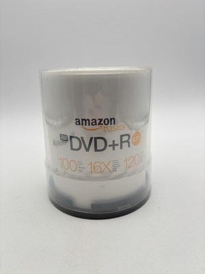 Amazon Basics  DVD+R 4.7GB 16x Blank Recordable Discs (100 pack) Sealed NEW