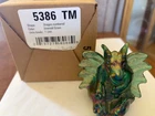 Fenton Dragon Rare Limited Edition #464 Green Carnival Glass Signed Nancy Fenton