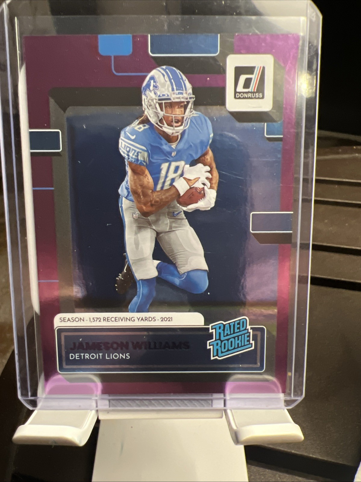 2022 Donruss - Rated Rookie Jameson Williams #308 Season Stat Line /500 (RC)