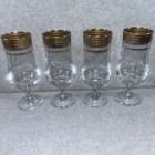 Cristellera Fratelli Fumo Wine Glass Gold  & Silver Trim 12oz. Set Of 4 — photo 1