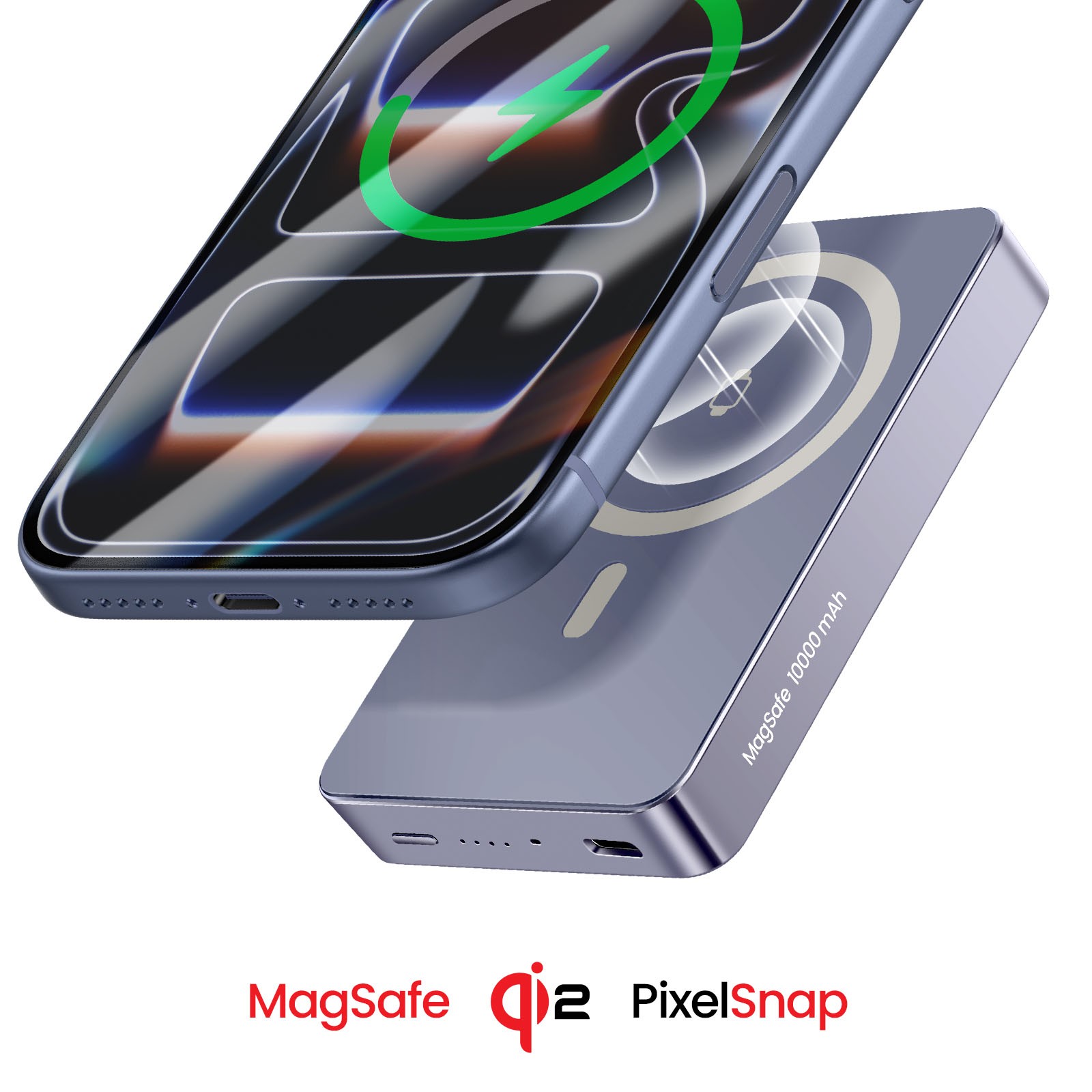 Batterie externe 10000mAh Swissten Slim2 Gris avec charge rapide USB-C PD 20W