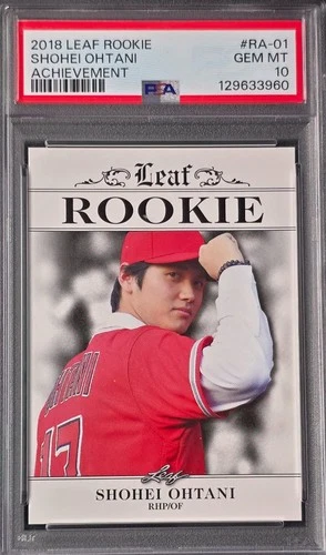 2018 Leaf Rookie Achievement "Shohei Ohtani" RC Rookie #RA-01 PSA 10 GEM MINT