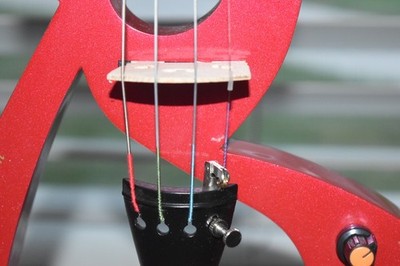 Full Size Red Electric Violin with Bow & Case