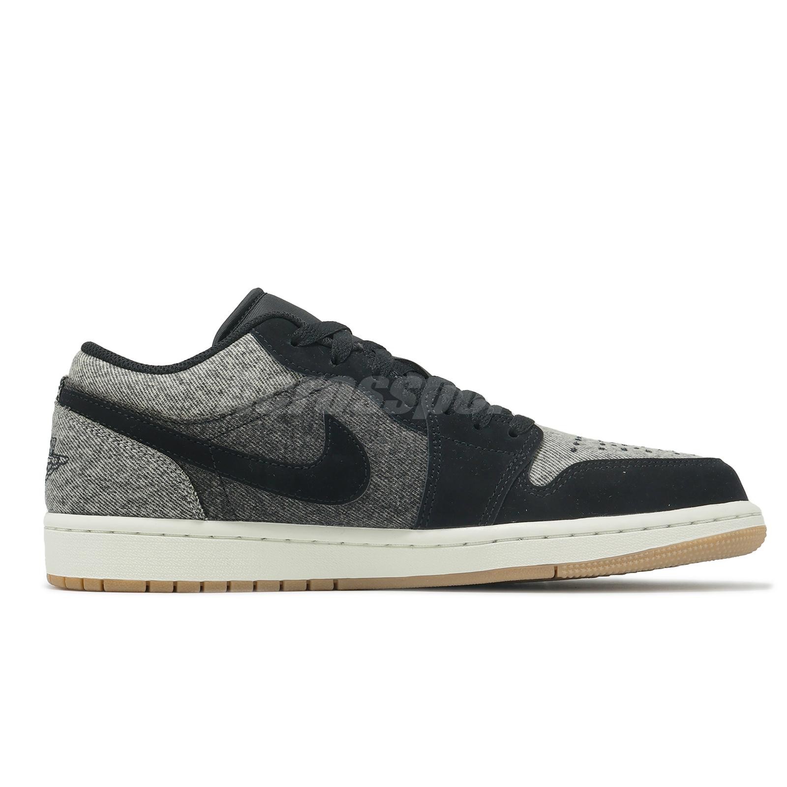 Nike Air Jordan 1 Low SE AJ1 Black Denim Men Casual Shoes Sneakers HJ4360-001 thumbnail 3