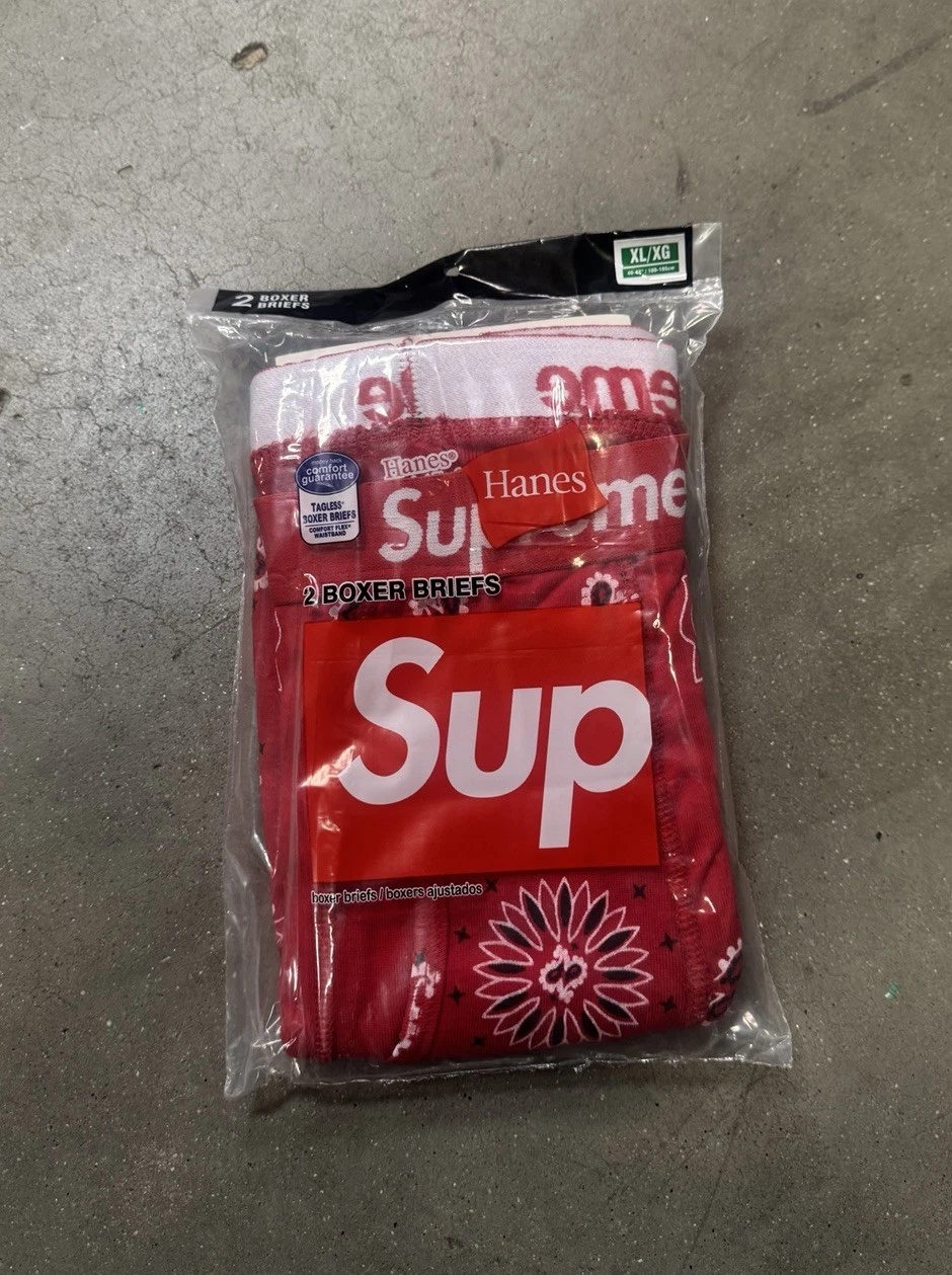 Boxer slip rouge suprême Bandana Hanes taille XLARGE
