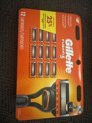 Gillette Fusion 5 Refill Razor Blades 12 Cartridges