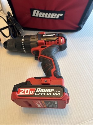 BAUER 20V Cordless 1/2 In. Drill/Driver Kit INCLUDES CHARGER AND BATTERY  CASE