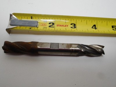 F&D 1/2'' Double-Ended HSS End Mill   4'' length   2-Flute   NEW