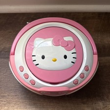 Hello Kitty CD Player Boombox Radio AM/FM KT2025 LED Light Show Tested No Cord