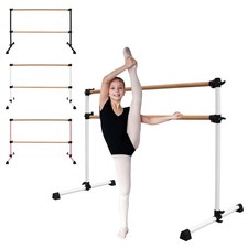 6ft White Solid Wood Ballet Barre Adjustable ...