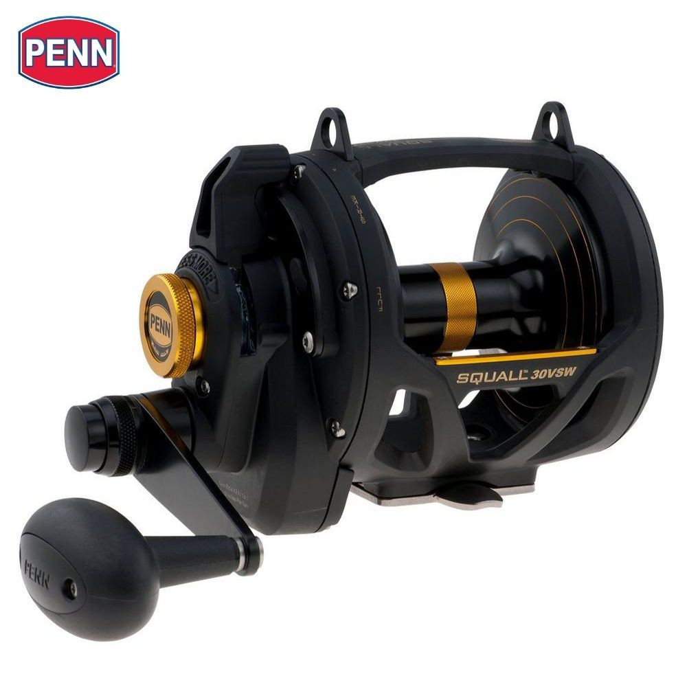 PENN Saltwater Game Fishing Обычная рычажная ловля с 2 скоростными катушками SQUALL 30VSW