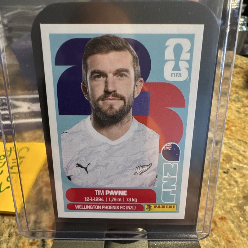 Panini 2026 Sticker  FIFA World Cup Tim Payne Soccer Card #NZL