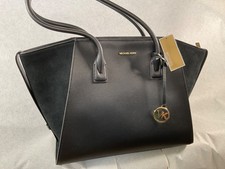 Michael Kors Extra-Large Ladies Leather Tote Black Shoulder / Handbag Purse 1-A