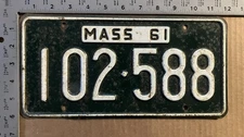 1961 Massachusetts license plate 102-588 Ford Chevy Dodge 22029