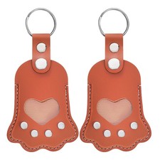 2 Pcs Pet Hair Storage Keychain Dog Memorial Keepsake Pendant Charm