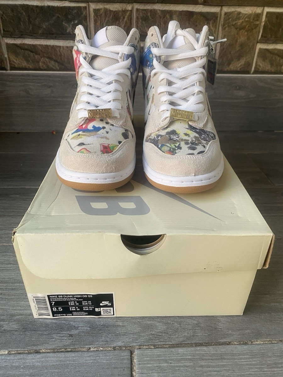 Size 7 - Supreme x Nike Dunk SB High Rammellzee | eBay