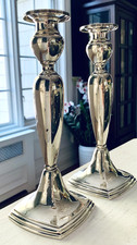2 Antique (c. Early 1900s ) Sterling Silver Candle Holders by La Pierre; MINT
