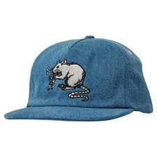 Real Skateboards Street Cleaner Rat Blue Denim Snapback Hat