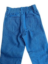 Vintage 70s 80s Kids Sears Blue Pinstripe Denim Jeans 3T 4T 5 Slim