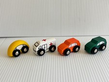 IKEA Train Set Wood Cars Vehicles Set of 4 REPLACEMENT PIECES