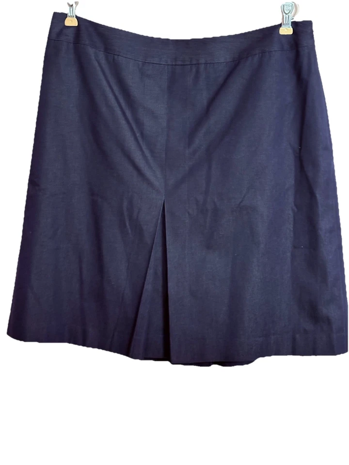 Женский блейзер Brooks Brothers из 100% хлопка 12 и юбка 14 костюм темно-синий рабочий - Изображение 3 из 4