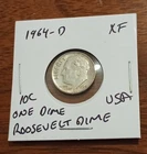 USA 10c ~ One Dime ~ Roosevelt Dime  1964-D ~* XF ~ Silver Coin